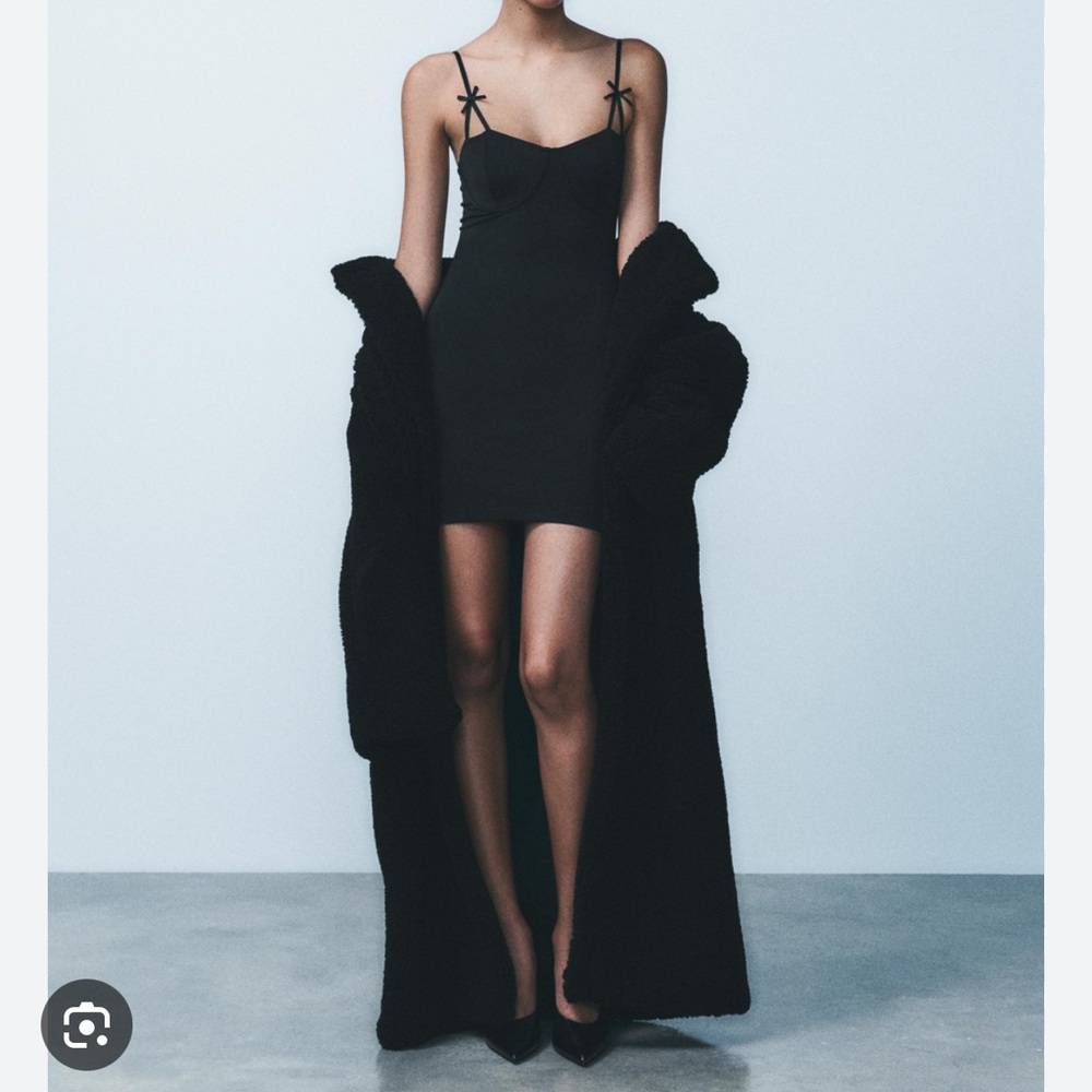 Zara Black Spaghetti Strap Dress